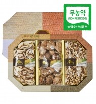 산천농원 무농약 참나무원목 표고버섯 버섯선물세트 2호 (보자기포함)